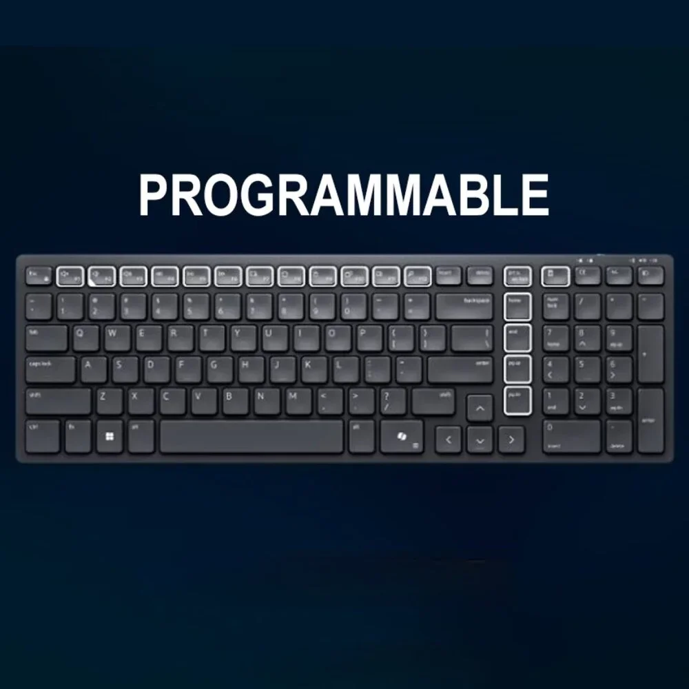 NIB DELL Pro Silent Wireless Keyboard and Mouse - KM5221W - US English - Black